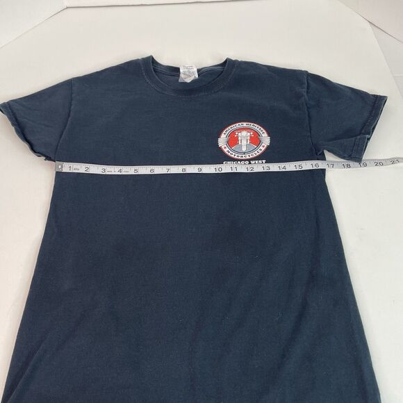 Indian Motorcycle Graphic T-Shirt, Small, Black, Gildan, Logo South Elgin IL - Picture 6 of 7